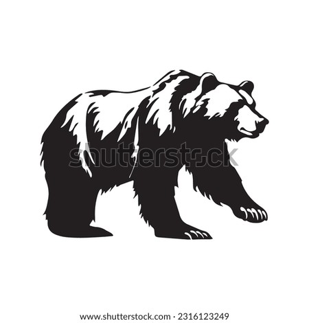 Bear vector illustration, logo design 