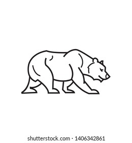 Bear vector illustration. Bear logo. Bear emblem. Bear icon