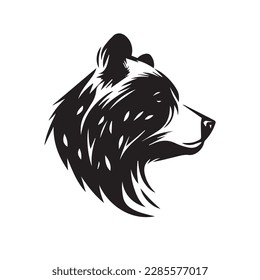 Bear vector image on a white background. Vector illustration silhouette svg.