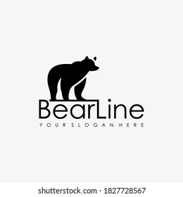 bear vector logo design for business