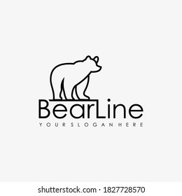 bear vector logo design for business