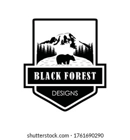BEAR VECTOR LOGO IN FOREST RIVER