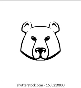 bear vector logo graphic modern abstract