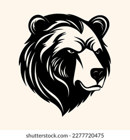 Bear vector for logo or icon, drawing Elegant minimalist style,abstract style Illustration