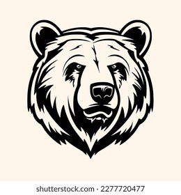 Vector de oso para logotipo o icono, dibujo Elegante estilo minimalista,estilo abstracto Ilustración