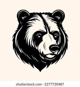 Bear vector for logo or icon, drawing Elegant minimalist style,abstract style Illustration