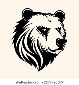 Bear vector for logo or icon, drawing Elegant minimalist style,abstract style Illustration