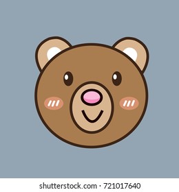 Bear - Vector logo / icon mascot line illustration