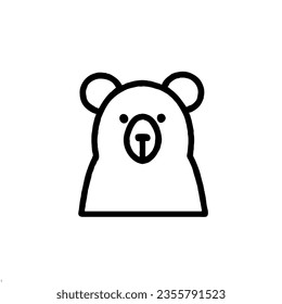 Bear Vector Minimal Line Art Drawing 