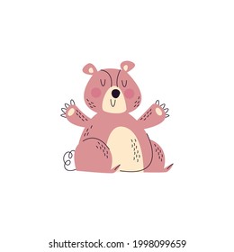 Bear Vector On White Background