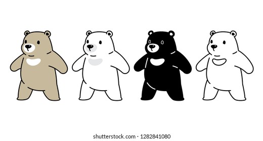 Bear vector Polar Bear cartoon character icon logo illustration symbol doodle