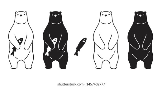 Bear vector polar bear icon logo cartoon character illustration symbol doodle design