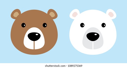 Bear vector polar Bear logo icon illustration character cartoon doodle symbol