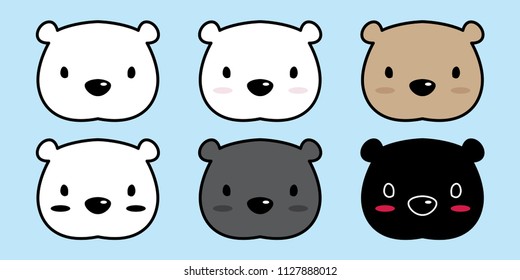 Bear vector polar Bear logo icon character illustration cartoon doodle symbol clip art