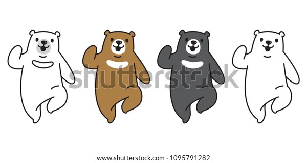 熊のベクター画像の極熊のロゴアイコンランイラストキャラクター漫画の落書き のベクター画像素材 ロイヤリティフリー