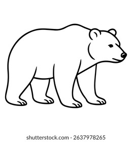 bear vector realistic line icon on white background
Vector line icon animal, wildlife