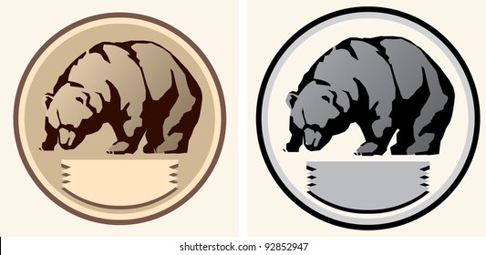 Bear, vector schematic Illustration.