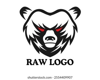 Bear Vektor Logo type white background 