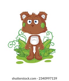 the bear waiting too long mascot. cartoon vector