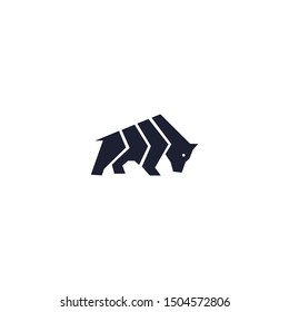 A bear walking logo