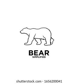 Diseño vectorial del logotipo del símbolo del perfil del Bear