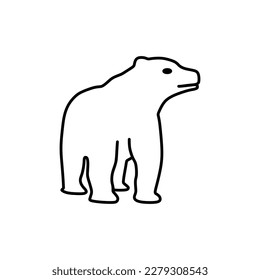 bear walking while looking around