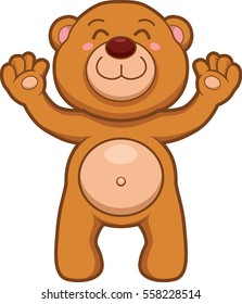 Bear wants hug cartoon