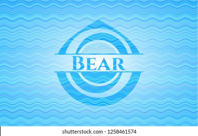 Bear water wavec oncept emblem.