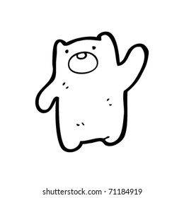 bear waving cartoon