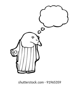 bear wearing apron cartoon