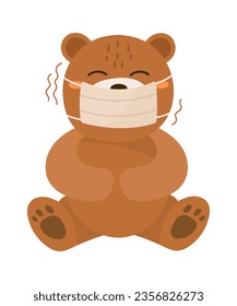 Ilustración del vector de la máscara de la cara del oso