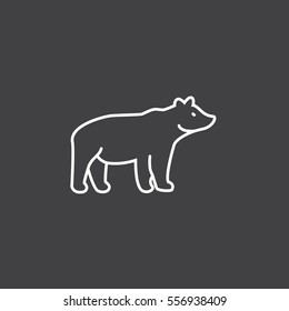 Bear web line icon.