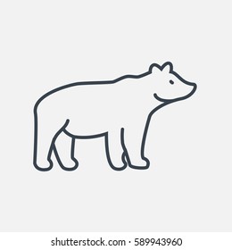 Bear web line icon.