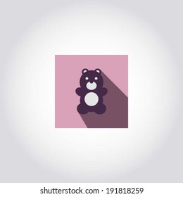 Bear - web symbol, app design element, vector illustration