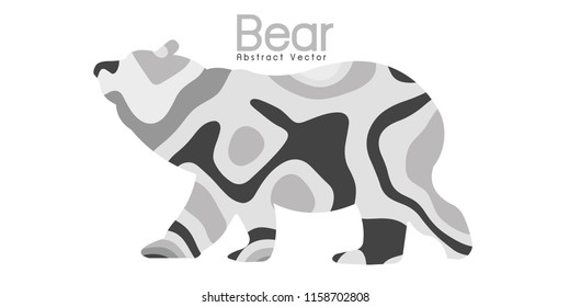 bear white style Abstract illustration vector,banner background
