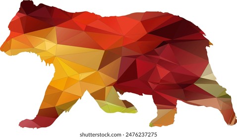 Bear Wild animal Illustration Vector Lowpoly Style