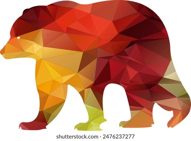 Bear Wild animal Illustration Vector Lowpoly Style