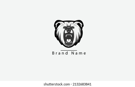 Bear wild vector logo design