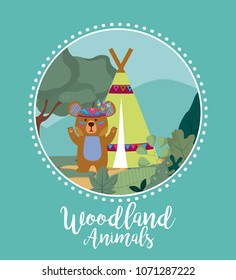 Bear woodland animals