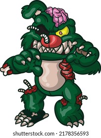 Bear Zombie Cartoon Worm Art