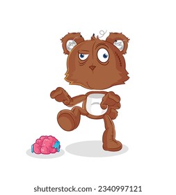 the bear zombie character.mascot vector