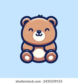 Bear-Cute-Mascot-Logo-Illustration-Chibi-Kawaii is awesome logo, mascot or illustration for your product, company or bussiness