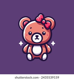 Bear-Cute-Mascot-Logo-Illustration-Chibi-Kawaii is awesome logo, mascot or illustration for your product, company or bussiness