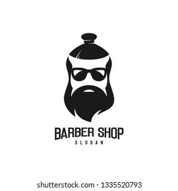 beard and barber shop logo
