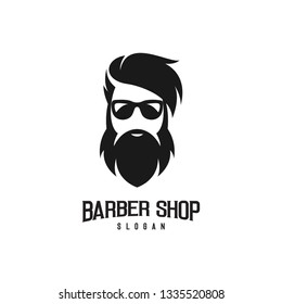 beard and barber shop logo