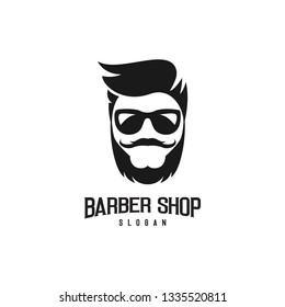 beard and barber shop logo