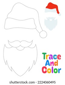 Barba con sombrero de Navidad, hoja de cálculo de seguimiento para niños