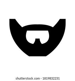 Bart, Nahaufnahme, minimalistisches Vektorgrafik-Symbol