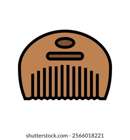 beard comb men cosmetic color icon vector. beard comb men cosmetic sign. isolated symbol illustration