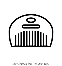 beard comb men cosmetic line icon vector. beard comb men cosmetic sign. isolated contour symbol black illustration